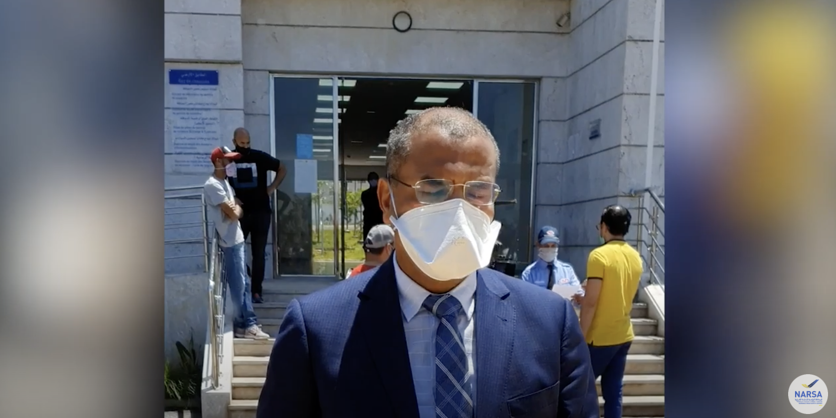 Le mot de M. le directeur de la NARSA lors du tournage des vidéos des mesures sanitaires après la période de confinement